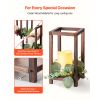 12 Sets Wooden Wedding Lanterns, 36-Piece Centerpieces with LED Candles & Eucalyptus