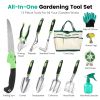 13-Piece Aluminum Alloy Garden Tool Set with Carry Bag