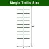 Set of 2  6 ft. x 2 ft. ,U-Shaped Climbing Trellises, Metal Garden Plant Supports, White