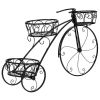 Tricycle Plant Stand Flower Pot Holder, 3-Tier Parisian Style, Black