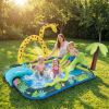 Jungle Animal Inflatable Spray Pool with Slide & Giraffe Sprinkler