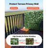 Expandable Fence Privacy Screen, 25 x 126 in Expand Artificial Plant Wall, Realistic Artificial Ivy Panel with 50 Zip Ties