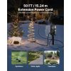 50-Ft. Outdoor Power Stake with 6 Outlets for Lights & Holiday Décor