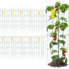 10-Pack Tomato Cages, 11.8" x 11.8" x 46.1", PVC-Coated Steel Plant Supports