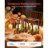 12 Sets Wooden Wedding Lanterns, 36-Piece Centerpieces with LED Candles & Eucalyptus