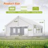20x20 FT Party Tent with Removable Sidewalls, 2 Storage Bags, White