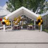 20x20 FT Party Tent with Removable Sidewalls, 2 Storage Bags, White