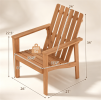 Natural Acacia Wood Adirondack Chair for Garden, Patio & Outdoor Relaxation