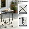 14-Inch Sunflower Mosaic Metal Side Table & Plant Stand