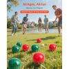 Bocce Ball Set, 107 mm, 8 Resin Balls with Pallino, Carrying Bag & Measuring Rope