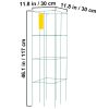 10-Pack Tomato Cages, 11.8" x 11.8" x 46.1", PVC-Coated Steel Plant Supports