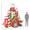 10 FT Christmas Inflatable Candy Castle, LED Lighted Yard Decoration