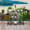 3-Tier Metal Plant Stand, 32 in. Tall, Black, Indoor & Outdoor Display Rack