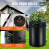 5-Gallon Deep Water Culture Hydroponic Grow System Kit with Top Drip, Black