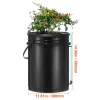2-Bucket 5-Gallon Deep Water Culture Hydroponic Grow System Kit, Black