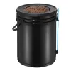 4-Bucket 5-Gallon Deep Water Culture Hydroponic Grow System Kit, Black
