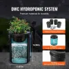 4-Bucket 5-Gallon Deep Water Culture Hydroponic Grow System Kit, Black