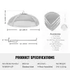 20-In. Stainless Steel Fire Pit Spark Screen, Round Mesh Cover with Fire Stick