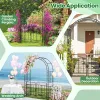 7 ft Metal Garden Arbor with Gate and Plant Trellis