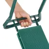 Heavy-Duty Folding Garden Kneeler & Seat Set with 6-In. Wide Pad and 2 Tool Bags, Green