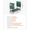 Heavy-Duty Folding Garden Kneeler & Seat Set with 8-In. Wide Pad & Tool Bags, Green