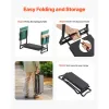 Heavy-Duty Folding Garden Kneeler & Seat Set with 8-In. Wide Pad & Tool Bags, Green