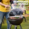 2-Pc. 304 Stainless Steel Grill Basket Set, Rectangular & Rolling Baskets