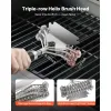 17-In. Bristle-Free Stainless Steel BBQ Grill Brush & Scraper
