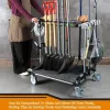 Heavy-Duty Garden Tool Organizer Cart with 5-In. Wheels & Storage Rack, 500-Lb. Load Capacity
