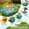 Jungle Animal Inflatable Spray Pool with Slide & Giraffe Sprinkler