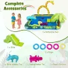 Jungle Animal Inflatable Spray Pool with Slide & Giraffe Sprinkler