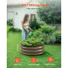 Set of 3- Galvanized Metal Raised Garden Bed Set, 2 ft. x 2 ft. x 1 ft. Open-Bottom Planter Boxes for Vegetables, Herbs & Flowers