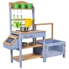 Outdoor Gardening & Nature Play Station for Kids, Blue & Natural