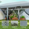10' x 20' Pop-Up Canopy with 6 Mesh Sidewalls, Gray