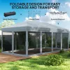 10' x 20' Pop-Up Canopy with 6 Mesh Sidewalls, Gray