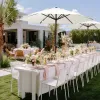 7.5-Ft. 6-Rib Tilt Patio Umbrella with Steel Frame, Ivory