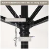 7.5-Ft. 6-Rib Tilt Patio Umbrella with Steel Frame, Ivory