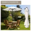 7.5-Ft. 6-Rib Tilt Patio Umbrella with Steel Frame, Ivory