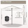 7.5-Ft. 6-Rib Tilt Patio Umbrella with Steel Frame, Ivory