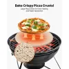15-In. Round Cordierite Pizza Stone Set with Aluminum Peel & Scraper