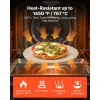 15-In. Round Cordierite Pizza Stone Set with Aluminum Peel & Scraper