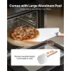 15-In. Round Cordierite Pizza Stone Set with Aluminum Peel & Scraper
