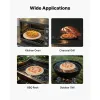 15-In. Round Cordierite Pizza Stone Set with Aluminum Peel & Scraper