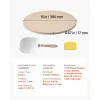 15-In. Round Cordierite Pizza Stone Set with Aluminum Peel & Scraper