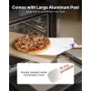 20 × 14-In. Extra-Large Rectangular Cordierite Pizza Stone Set with Aluminum Peel & Scraper