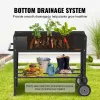 Elevated Galvanized Metal Raised Garden Bed, 42.5" x 19.5" x 31.5" with Legs & Wheels for Vegetables, Herbs & Flowers