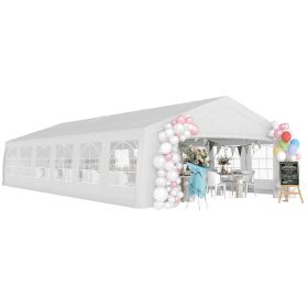 20 x 40 Ft Large Outdoor Party Tent Canopy with Sidewalls, White