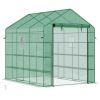 8 x 6 x 7 Ft. Portable Walk-In Greenhouse with 18 Shelves & Trellis