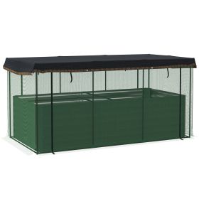 Galvanized Steel Raised Garden Bed Kit with Crop Cage & 60% Shade Cloth, 90.5 in. Green