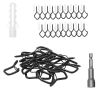 20-Pc. Heavy-Duty Q-Hanger Hook Kit with Security Buckles, Black